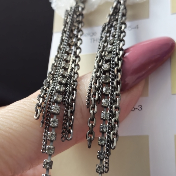 Vintage Multicolor Beaded Rhinestones Dangle Earrings Set Of 2 - Picture 11 of 13